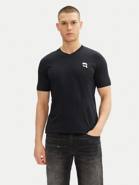 KARL LAGERFELD T-Shirt 755021 552224 Granatowy Regular Fit