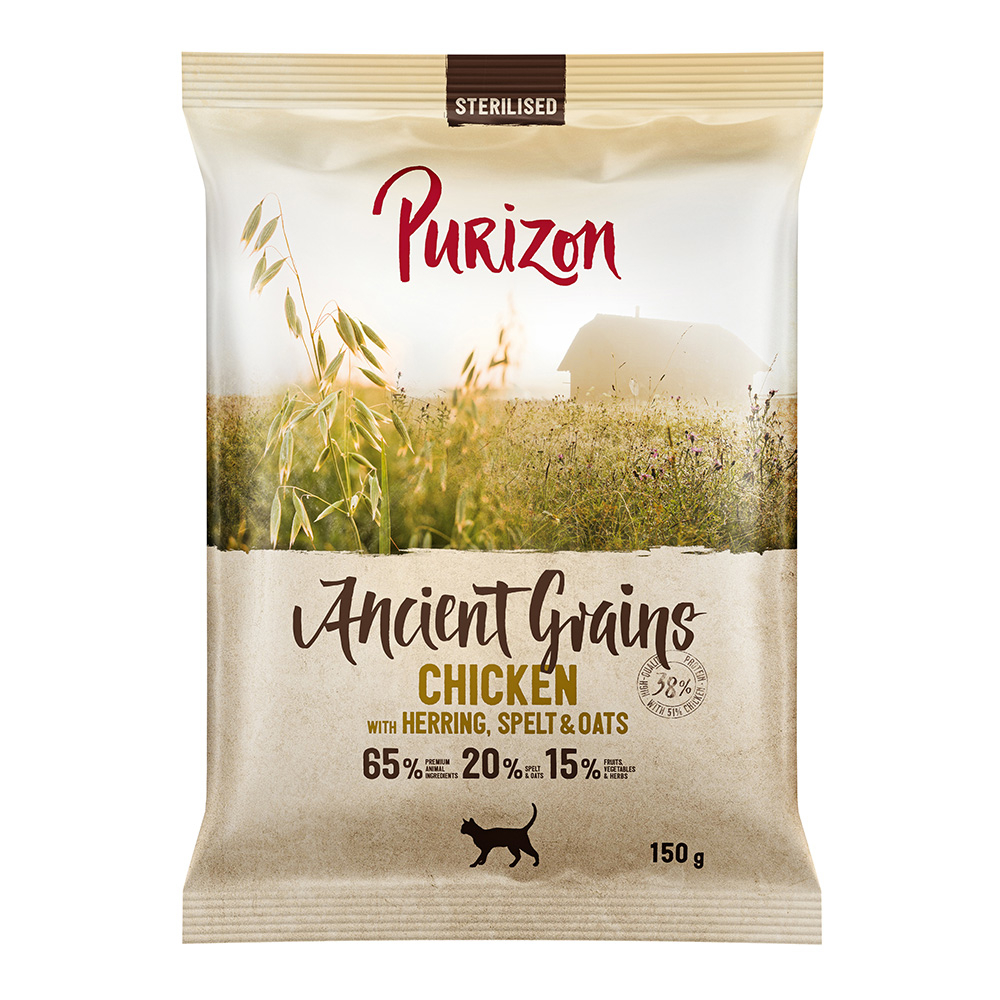 Purizon Adult Sterilised, kurczak z rybą - prazboża - 150 g miniaturka