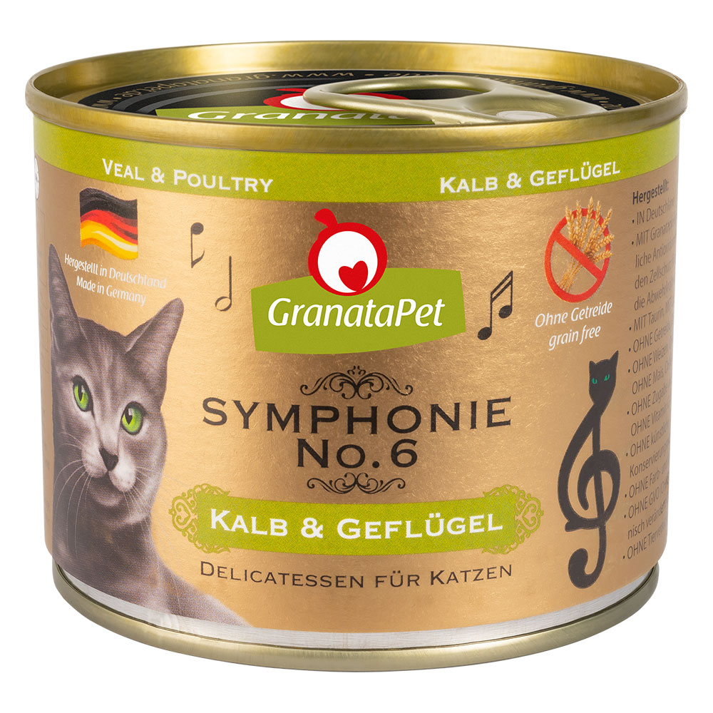 Pakiet GranataPet Symphonie, 12 x 200 g - Cielęcina z drobiem