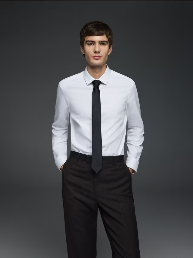 Reserved - Bawełniana koszula super slim fit - biały miniaturka