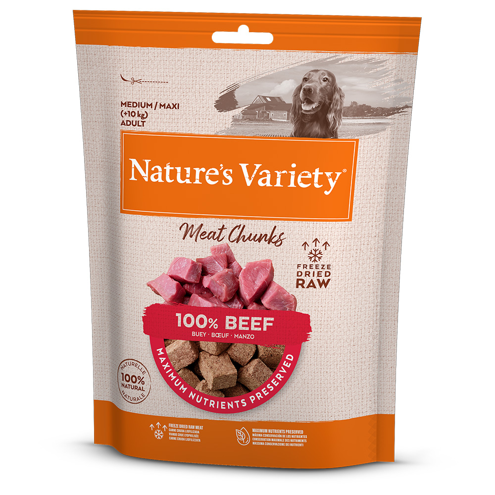 Nature's Variety, liofilizowany przysmak dla psów - Wołowina, 2 x 50 g