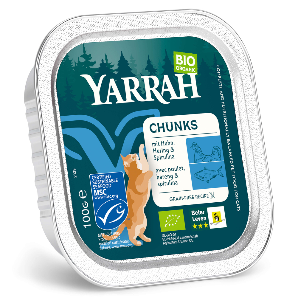 Yarrah Bio kawałeczki w sosie, 6 x 100 g - Ryba z biospiruliną