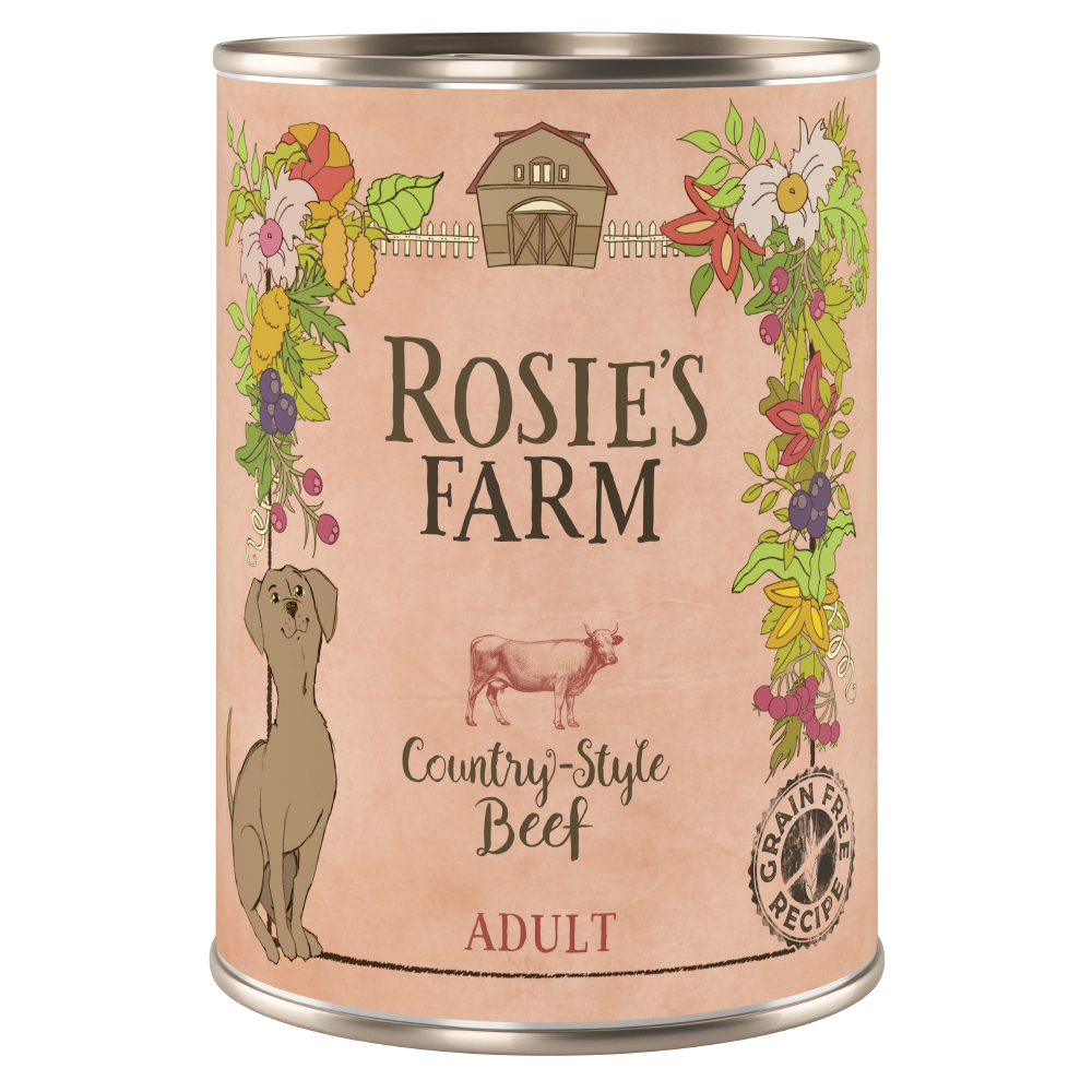Rosie's Farm Adult, 6 x 400 g  - Wołowina
