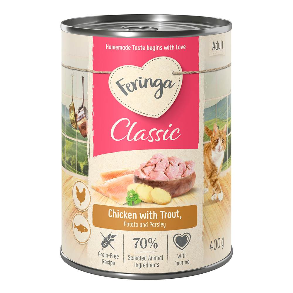 Korzystny pakiet Feringa Classic Meat Menu, 12 x 400 g  - Kurczak i pstrąg