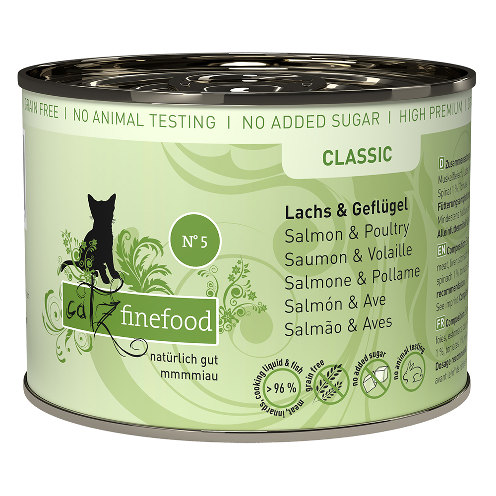catz finefood, 6 x 200 g - Łosoś i drób
