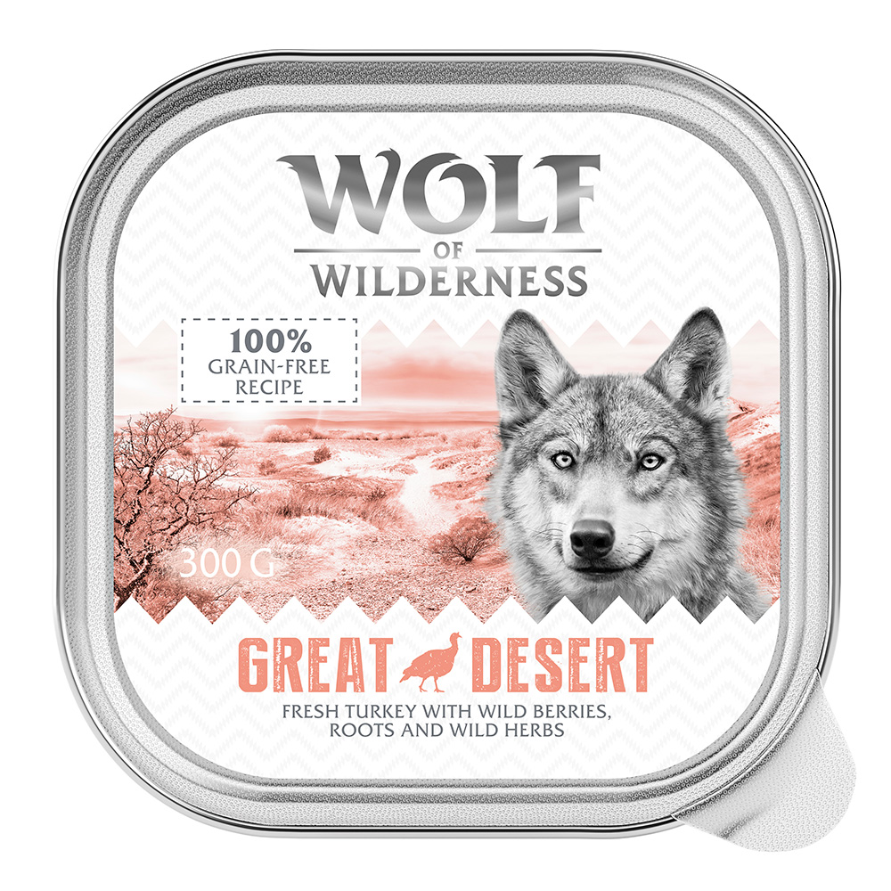 Megapakiet Wolf of Wilderness Monoprotein Adult, 24 x 300 g - Great Desert - indyk
