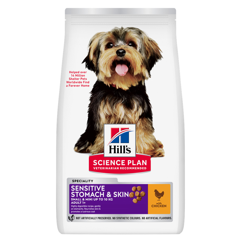 Hill's Science Plan Sensitive Stomach & Skin Adult 1+ Small & Mini, kurczak - 6 kg