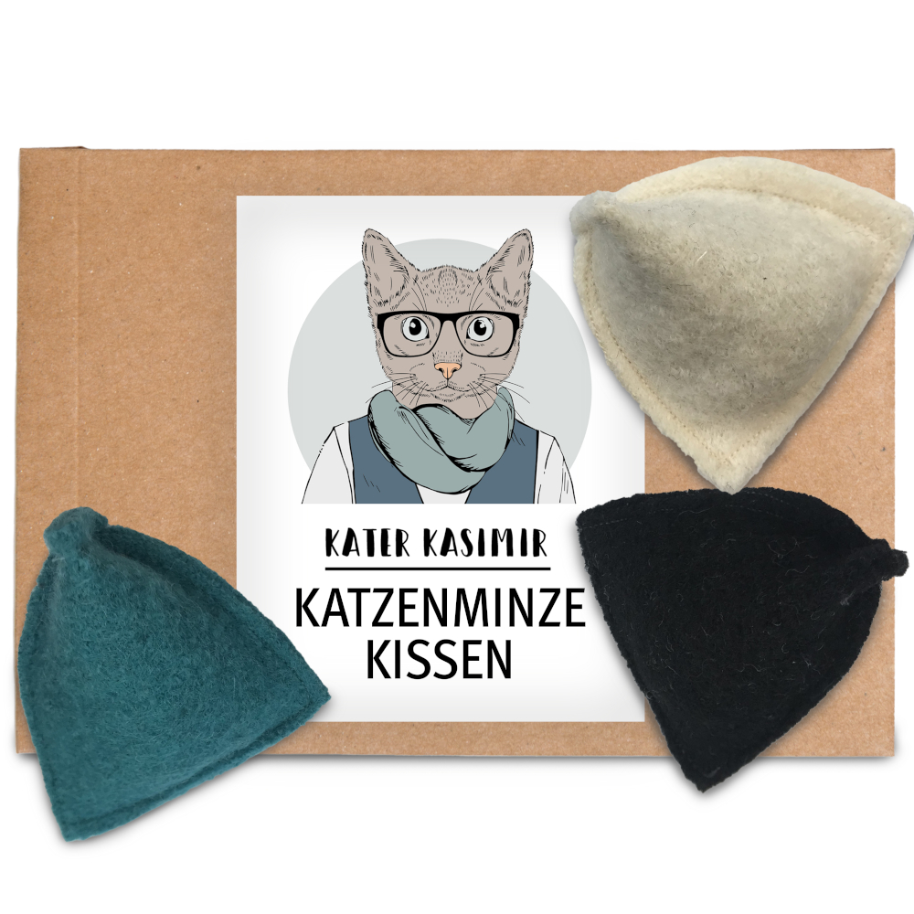 Kater Kasimir, poduszeczki z kocimiętką - Zestaw (3 szt.)