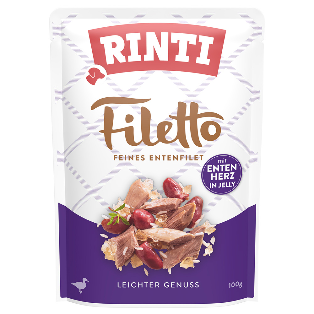RINTI Filetto w galarecie, saszetki, 24 x 100 g - Kaczka z kaczymi sercami