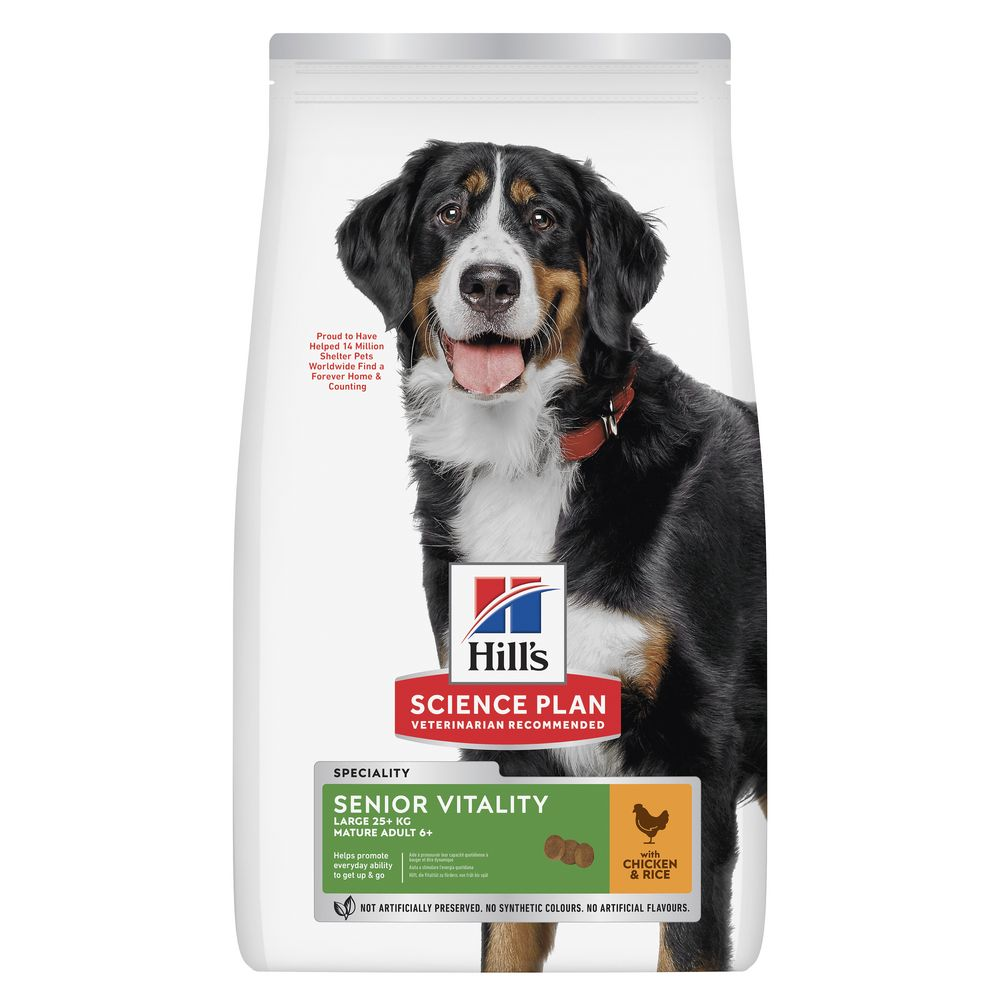 Hill's Science Plan Senior Vitality Mature Adult 6+ Large, z kurczakiem - 14 kg
