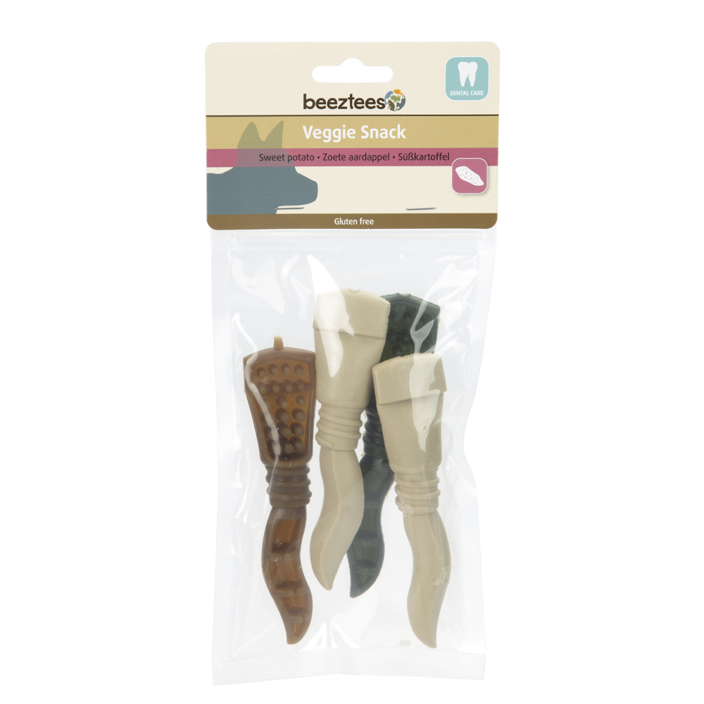 Beeztees Veggie Snack, wegetariański przysmak do pielęgnacji zębów - 4 szt. (1 szt. 13 cm) miniaturka