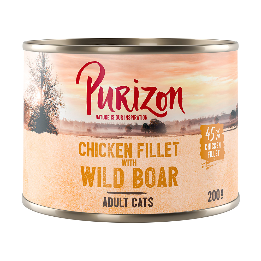 Purizon Original, 12 x 200 g, bez zbóż - Adult: Filet z kurczaka z dziczyzną