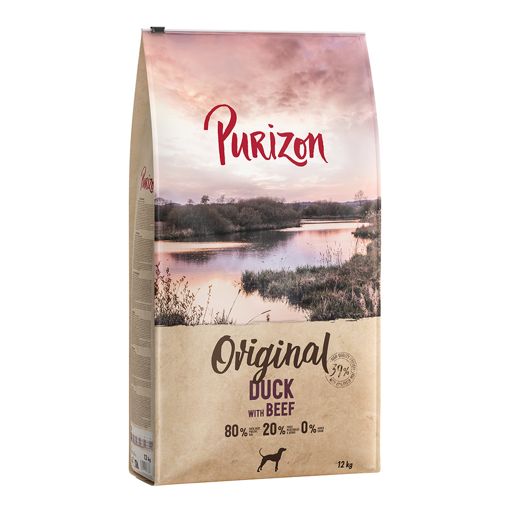 Dwupak Purizon, 2 x 12 kg - Adult, kaczka i wołowina