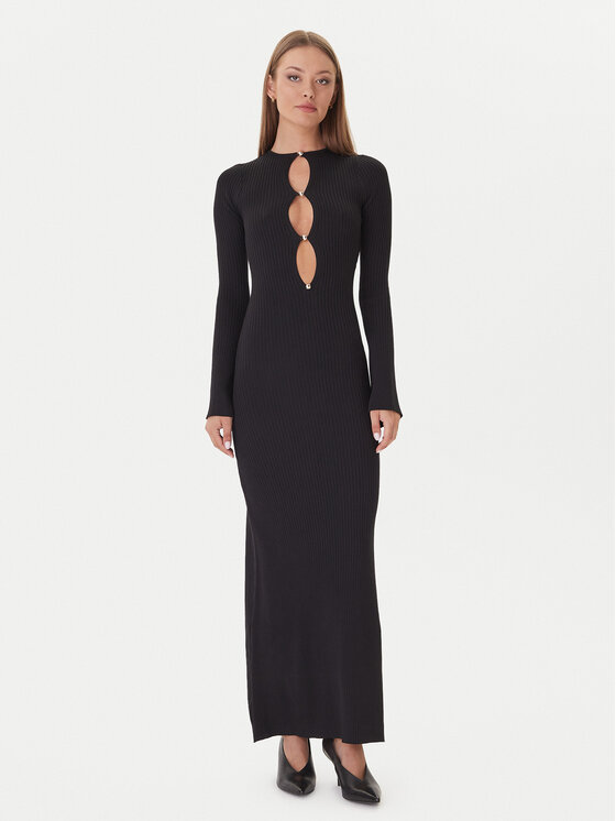 Bardot Sukienka dzianinowa 59801DB Czarny Slim Fit