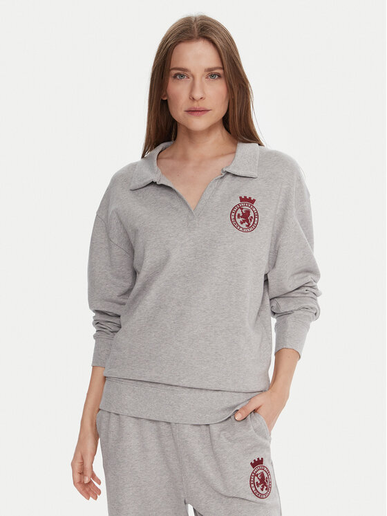Tommy Hilfiger Bluza UW0UW06078 Szary Regular Fit