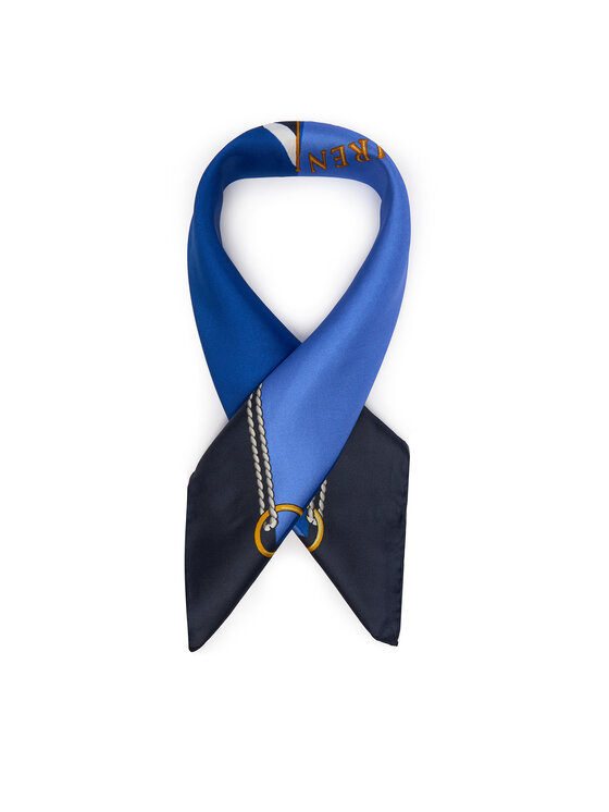 LAUREN RALPH LAUREN Chusta jedwabna Colour-Blocked Anchor-Crest 454P09785003 Niebieski