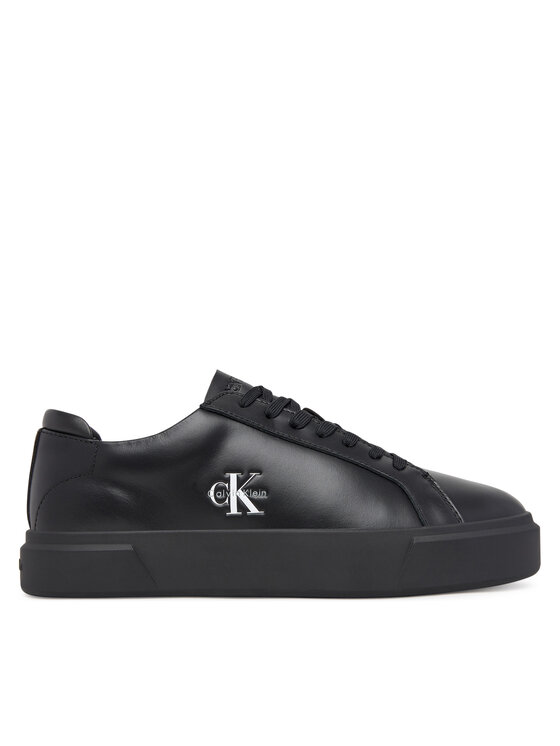 Calvin Klein Sneakersy Basket Cupsole Laceup Lth Ml YM0YM01460 Czarny