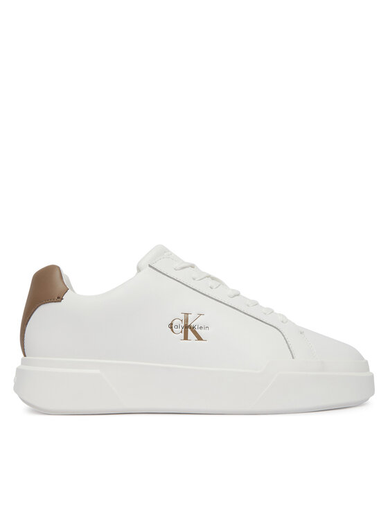 Calvin Klein Sneakersy Chunky Cupsole Laceup Lth YM0YM01344 Biały