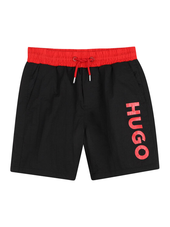 HUGO Szorty kąpielowe G01185 D Czarny Regular Fit