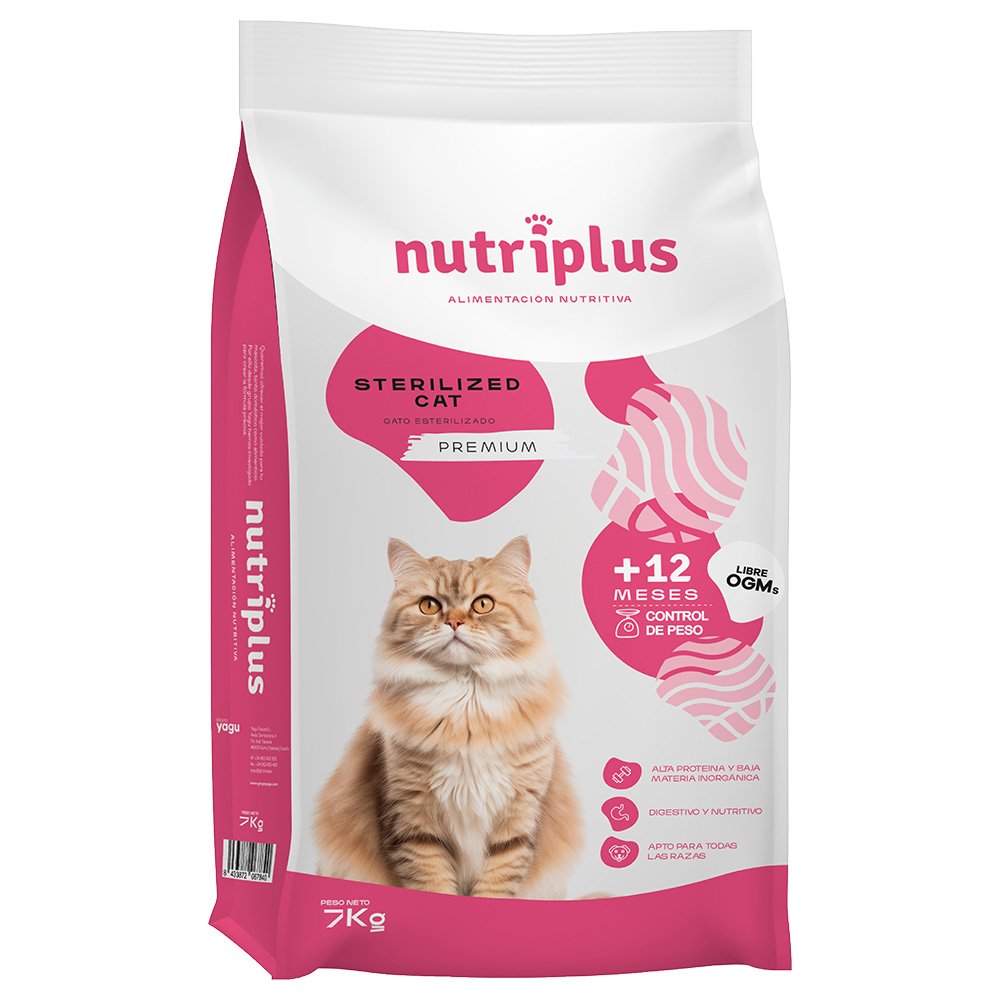 5% taniej! Nutriplus, karma sucha, 2 kg / 7 kg - Cat Adult Sterilised, 7 kg