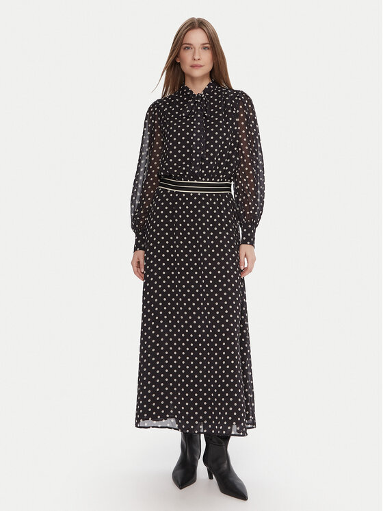 LOLA CASADEMUNT Sukienka codzienna MF2516006 Czarny Regular Fit