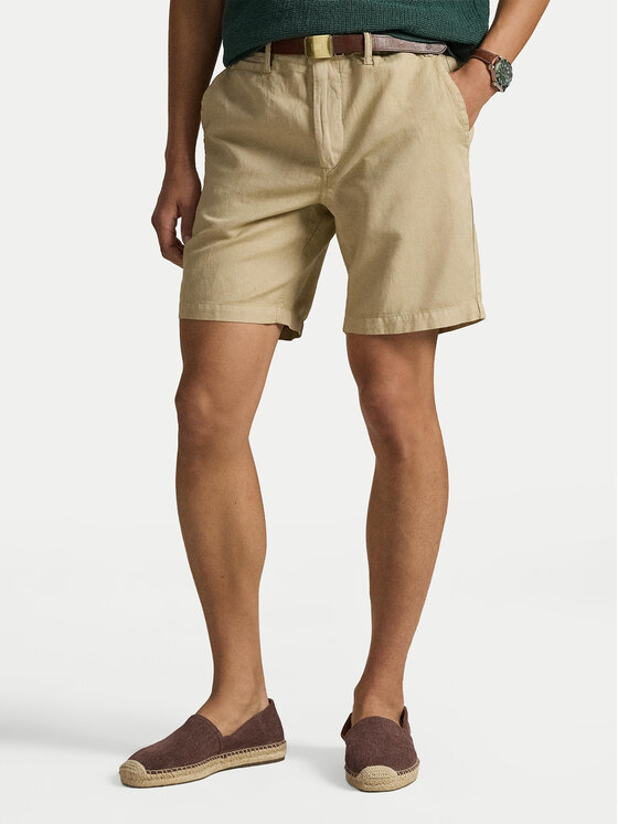 Polo Ralph Lauren Szorty materiałowe 710741375024 Beżowy Regular Fit