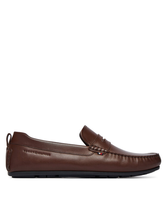 Tommy Hilfiger Mokasyny Core Hilfiger Leather Driver FM0FM05790 Brązowy