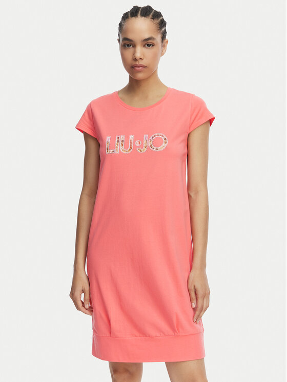 Liu Jo Beachwear Sukienka codzienna VA6212 JS003 Koralowy Regular Fit