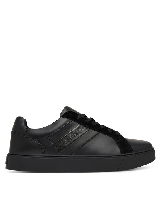 Calvin Klein Sneakersy Classic Cupsole Laceup Tape Lth2 YM0YM01448 Czarny
