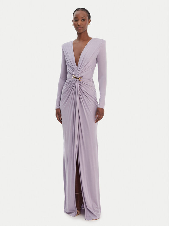 Elisabetta Franchi Sukienka wieczorowa AB-R29-61E2-V850 Fioletowy Regular Fit