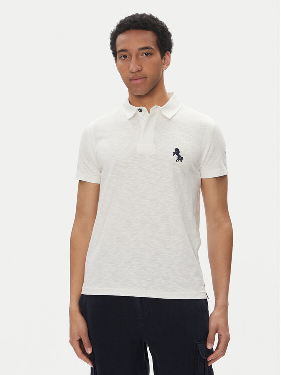 Aeronautica Militare Polo 251PO1857J680 Biały Regular Fit