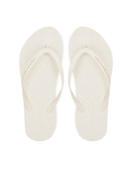 Tommy Hilfiger Japonki Hilfiger Strap Beach Sandal FW0FW08736 Écru