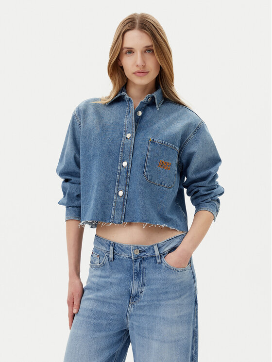 JOOP! Jeans Koszula jeansowa Udela 30046670 Niebieski Relaxed Fit