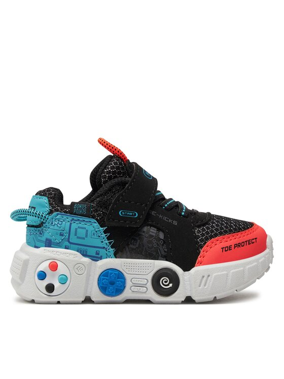 Skechers Sneakersy Lil Gametronix 402262N/BKMT Czarny