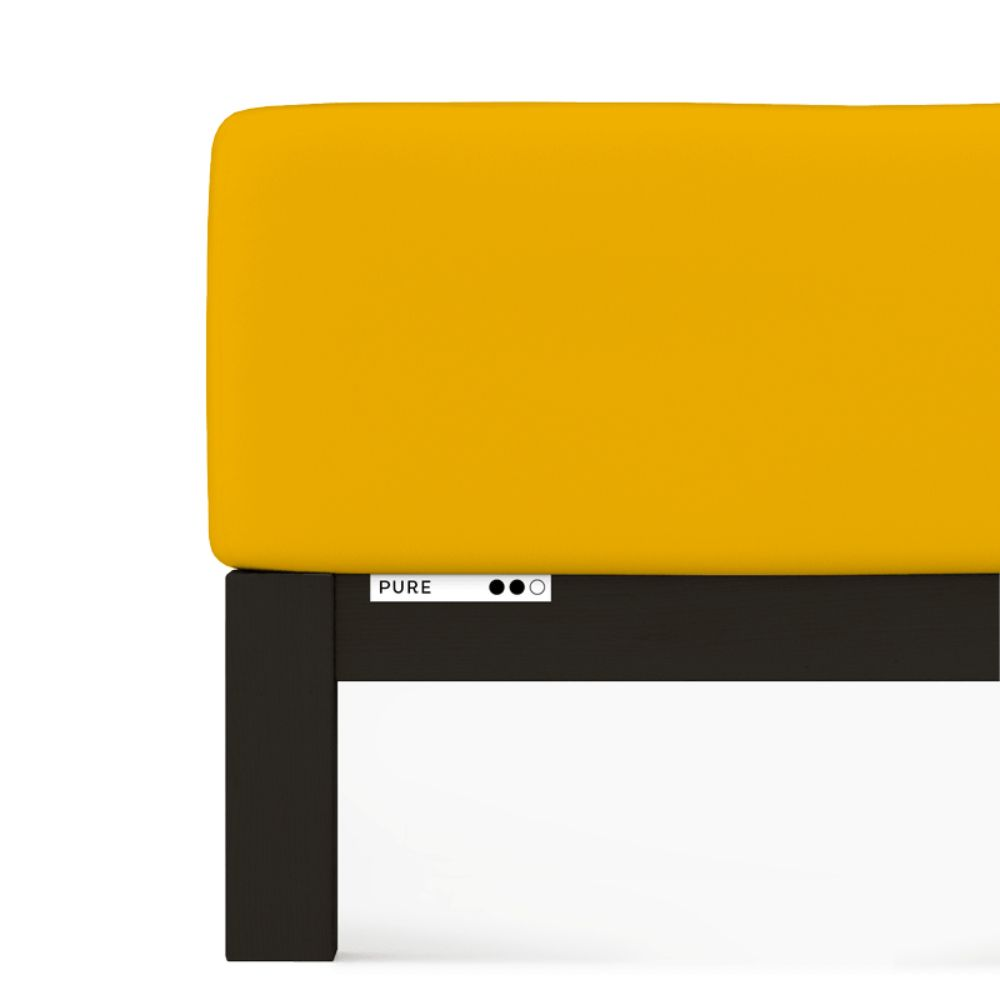 Prześcieradło Pure Schlafgut 180 x 200cm-200 x 220cm 36-40 cm Yellow Deep 196 bawełna, antyalergiczny