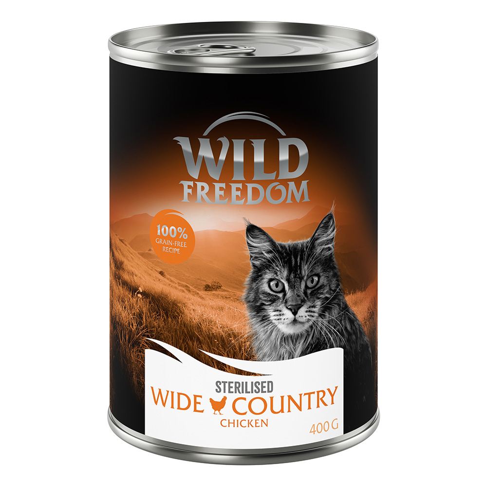 Wild Freedom Adult Sterilised, 12 x 400 g - bez zbóż - Wide Country Sterilised - czysty kurczak