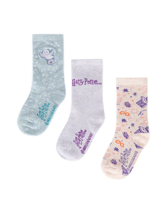 Harry Potter Skarpety długie ACCCS-AW24-225WBHP (3-pack) Różowy