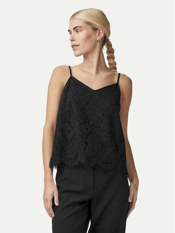 YAS Top Perla 26032812 Czarny Regular Fit