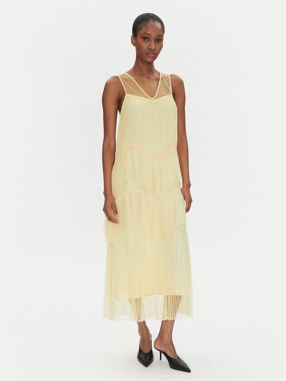 TWINSET Sukienka letnia 251TP2511 Beżowy Regular Fit