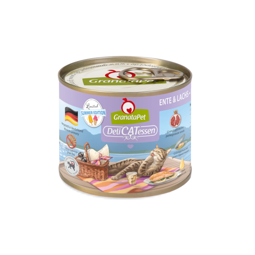 Letnia edycja limitowana: Granatapet DeliCatessen - Kaczka i łosoś, 24 x 200 g
