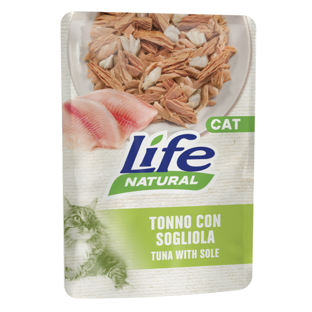 Korzystny pakiet Life Cat Natural Adult, 12 x 70 g - Tuńczyk z solą