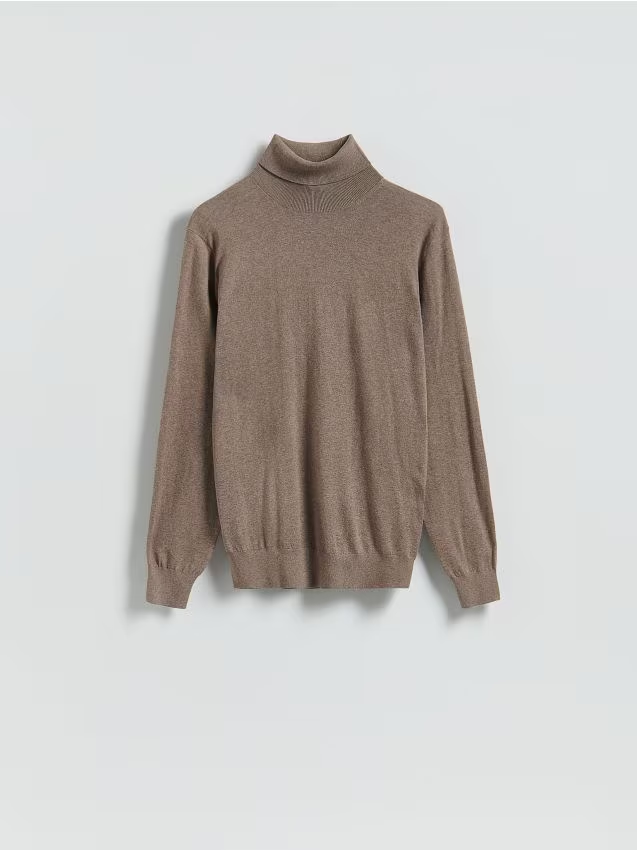 Reserved - Sweter z domieszką kaszmiru - beżowy