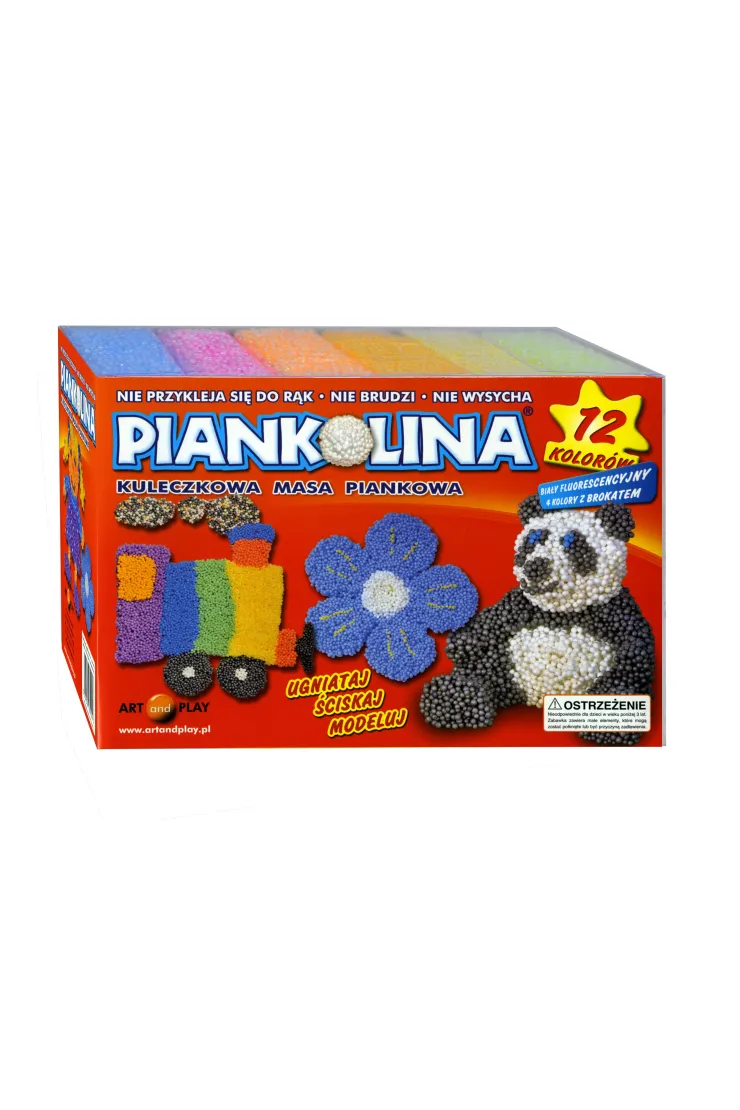 Pianka do modelowania fluorescencyjno-brokatowa 12kolorów ART&amp; 10001012