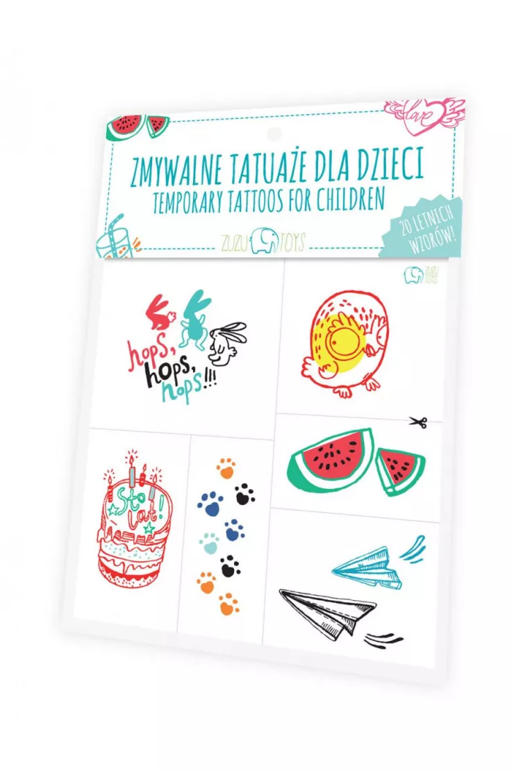 Zmywalne tatuaże dla dzieci - Letnie wzory
