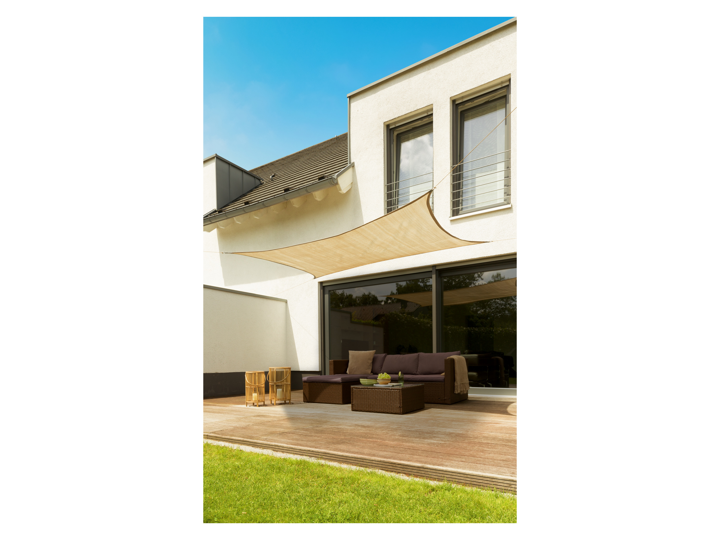 LIVARNO home Żagiel przeciwsłoneczny (Prostokątny, Beżowy) miniaturka