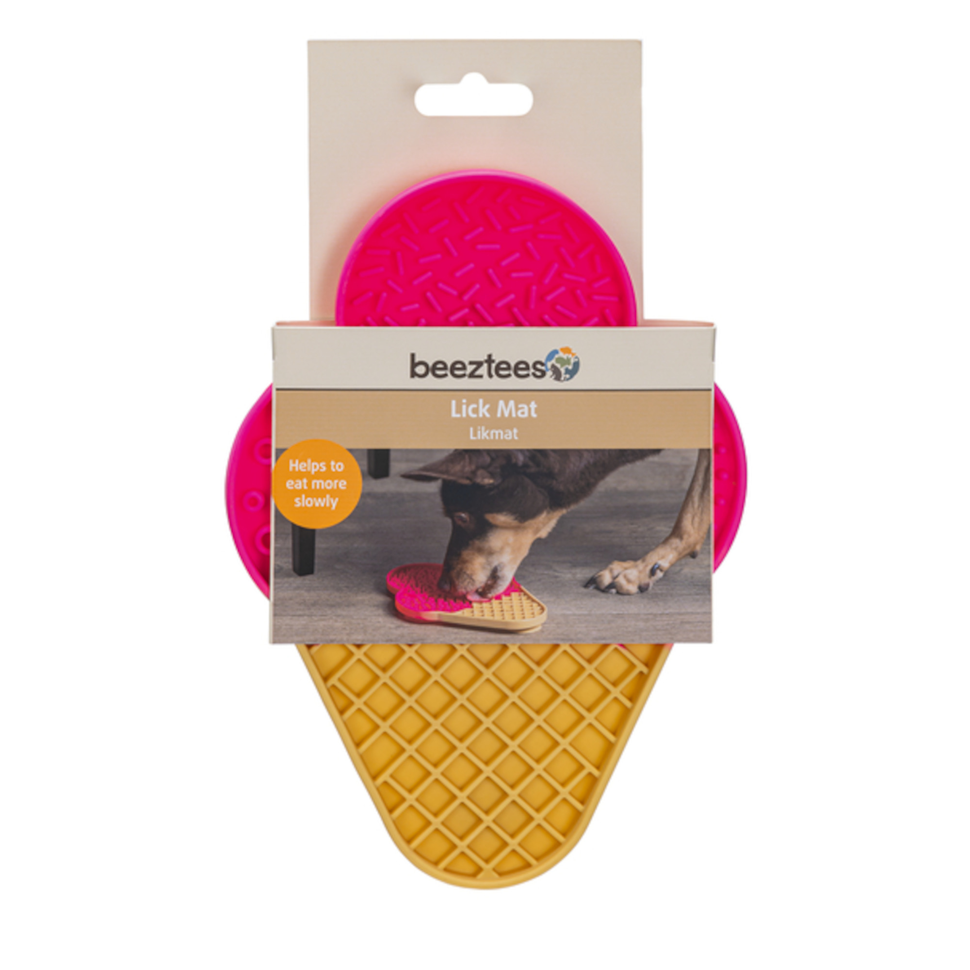 Beeztees mata do lizania Ice Cream - Dł. x szer. x wys.: 21 x 15 x 1,8 cm