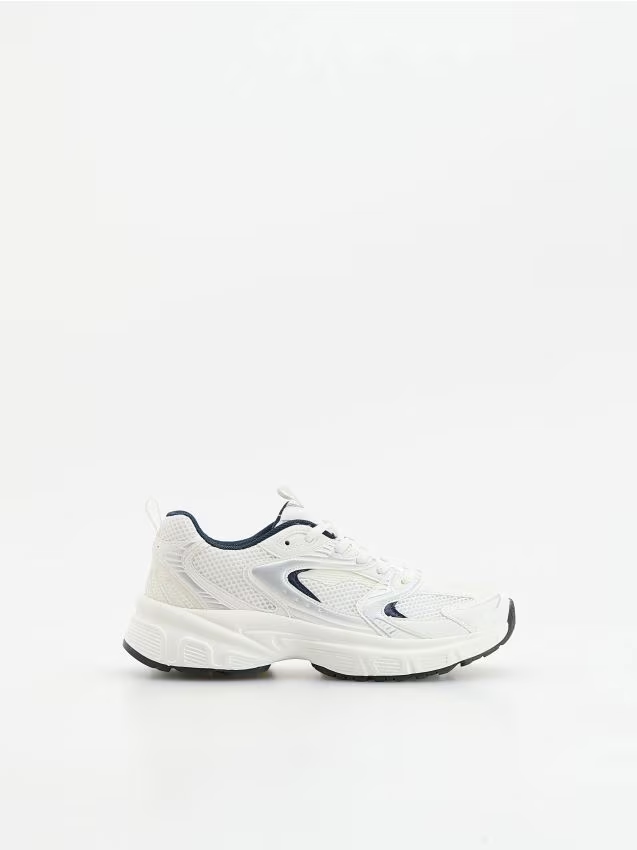 Reserved - Sneakersy z siateczką - jasnoszary