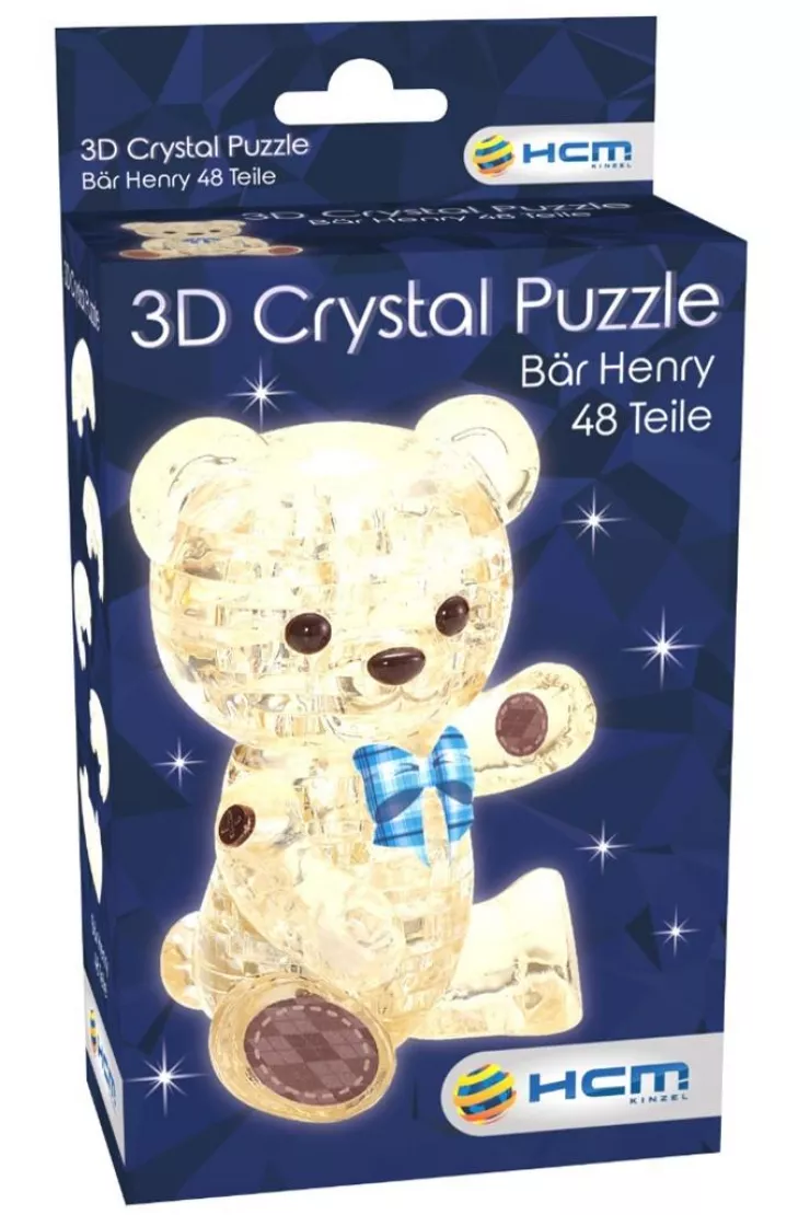 Puzzle 3D 48 el. Crystal Miś Henry brązowy