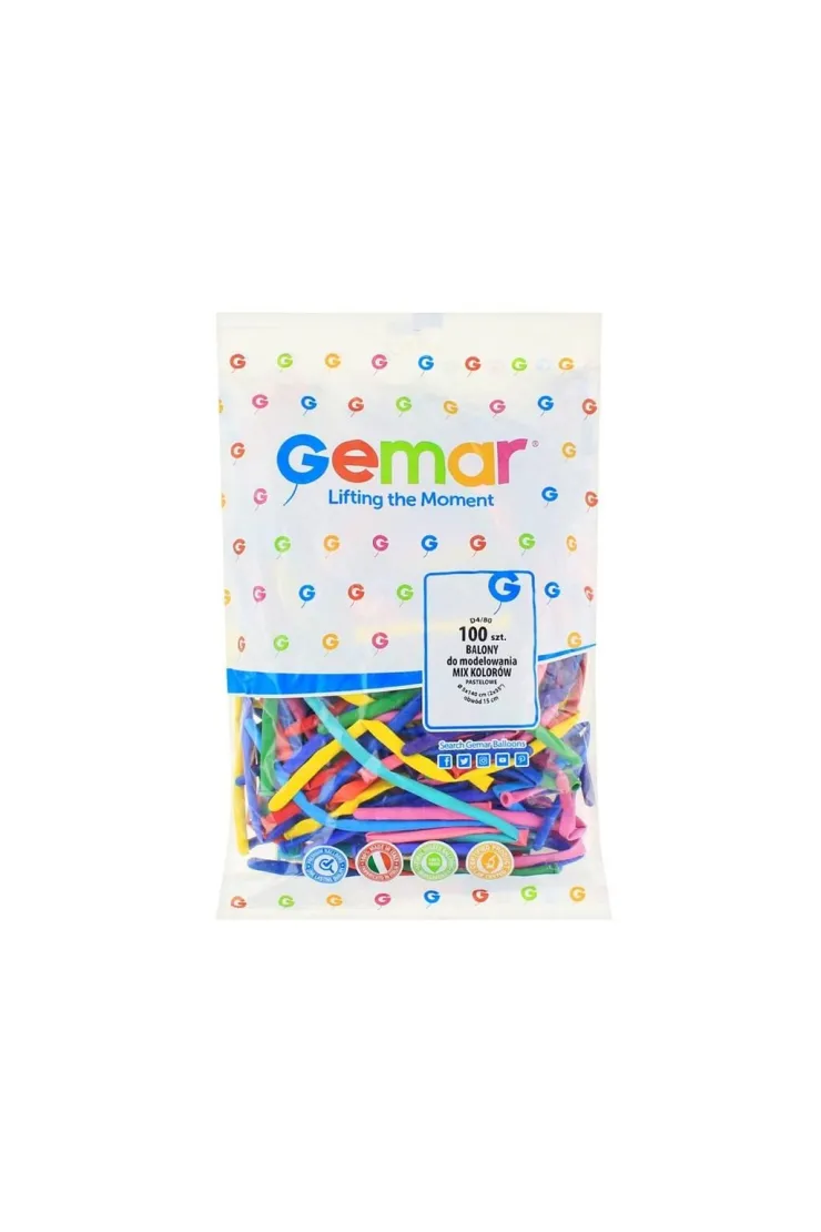 Balony do modelowania różnokolorowe