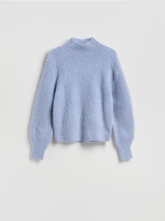 Reserved - Sweter z wełną z alpaki - jasnoniebieski